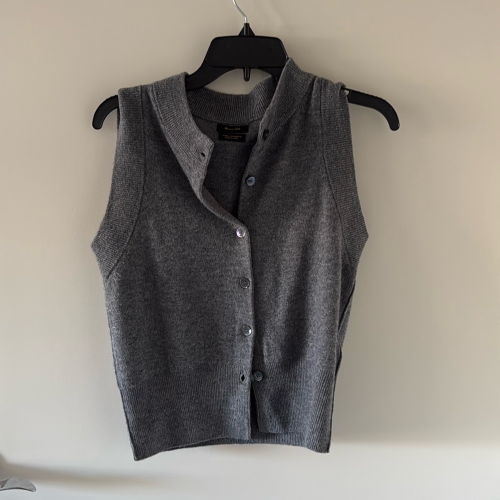 Massimo Dutti Grey Sweater Vest